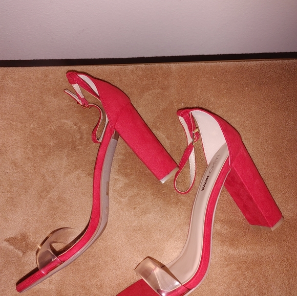 Red Heel Transparent Sandals - Picture 4 of 4